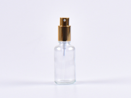 Klarglasflasche 30ml, mit Zerstäuber Aluminium, 4 Color