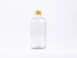 Klarglasflasche 500ml, mit Schraubverschluss Aluminium