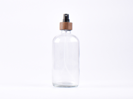 Klarglasflasche 500ml, mit Zerstäuber Walnut