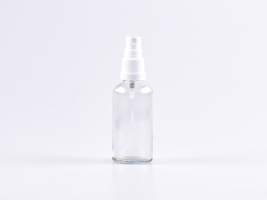 Klarglasflasche 50ml, mit Zerstäuber Kunststoff