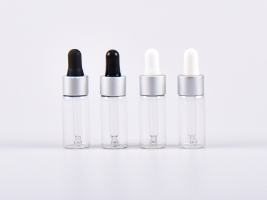 Flasche "Clary",10ml, mit Pipette silber-matt