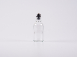 Klarglasflasche 30ml, mit Roll-On Glas/Stahl