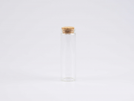 Glasflasche mit Korkzapfen, 100ml