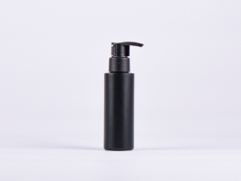 Flasche "Tara" 100ml, matt-schwarz, mit Dispenser schwarz-matt