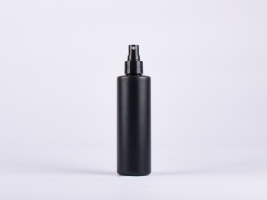 Flasche "Tara" 250ml, matt-schwarz, mit Zerstäuber weiss/schwarz