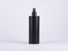 Flasche "Tara" 450ml, matt-schwarz, mit Zerstäuber weiss/schwarz