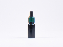 MIRON Violettglasflasche 10ml, mit Pipette grün-matt