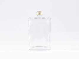 Klarglasflasche "Miro" 100ml, mit Schraubverschluss Aluminium
