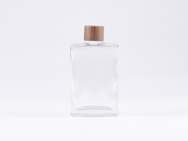 Klarglasflasche "Miro" 100ml, mit Schraubverschluss Walnut