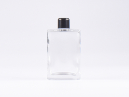 Klarglasflasche "Miro" 100ml, mit Schraubverschluss schwarz