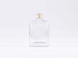 Klarglasflasche "Miro" 50ml, mit Schraubverschluss Aluminium