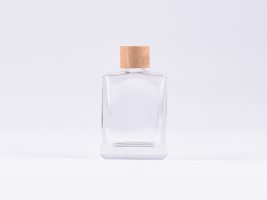 Klarglasflasche "Miro" 50ml, mit Tropfmontur Bambus