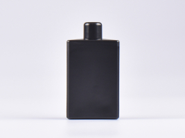 Schwarzglasflasche "Miro" 100ml, mit Tropfmontur schwarz