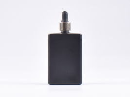 Schwarzglasflasche "Miro" 100ml, mit Pipette gold