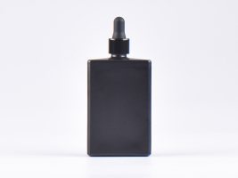 Schwarzglasflasche "Miro" 100ml, mit Pipette schwarz