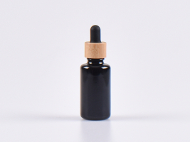 MIRON Violettglasflasche 30ml, mit Pipette Bambus