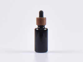 MIRON Violettglasflasche 30ml, mit Pipette Walnut