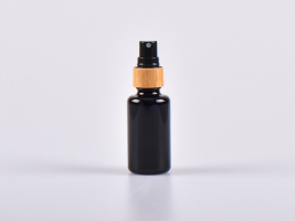 MIRON Violettglasflasche 30ml, mit Zerstäuber Bambus
