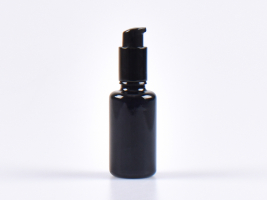 MIRON Violettglasflasche 30ml, mit Lotionspumpe Aluminium, 4 Color