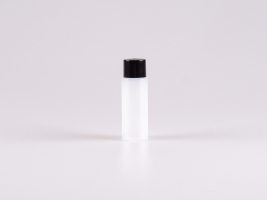 Flasche "Nasa" 50ml, LDPE, mit Schraubverschluss weiss/schwarz