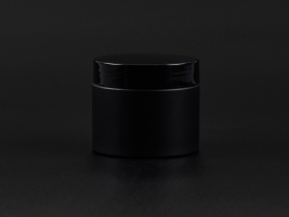 Dose "Neville", 150ml, mattschwarz, mit Deckel Kunststoff