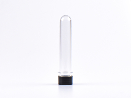 PET Röhrchen, 80ml, Schraubverschluss schwarz