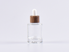 Glasflasche "Raoul" 30ml mit Pipette Walnut