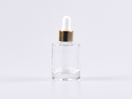 Glasflasche "Raoul" 30ml, mit Pipette gold