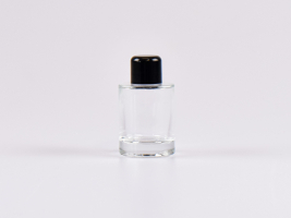 Glasflasche "Raoul" 30ml, mit Schraubverschluss schwarz