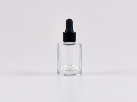 Glasflasche "Raoul" 30ml, mit Pipette schwarz