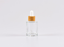 Glasflasche "Raoul" 30ml, mit Pipette Bambus