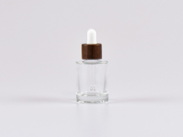 Glasflasche "Raoul" 30ml mit Pipette Walnut