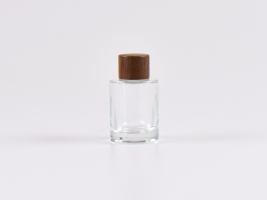 Glasflasche "Raoul" 30ml, mit Schraubverschluss Walnut