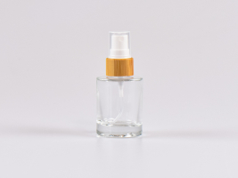 Glasflasche "Raoul" 30ml, mit Zerstäuber Bambus