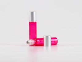 Roll-On-Flasche "Lilly" 15ml, rose, Glas