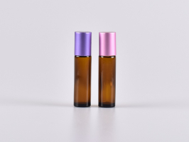 Roll-On-Flasche, Braun/Klarglas, frei kombinierbar, 10ml Color