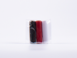 SET: Lippenstifthülse, schwarz/weiss/rot, 5ml - alle Varianten in einem Paket