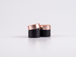 Schwarzglasdose, 10ml, mit Deckel rosé