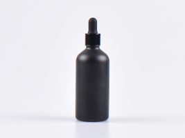 Schwarzglasflasche 100ml, mit Pipette schwarz