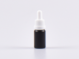 Schwarzglasflasche 10ml, mit Pipette OV weiss