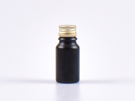 Schwarzglasflasche 10ml, mit Aludeckel