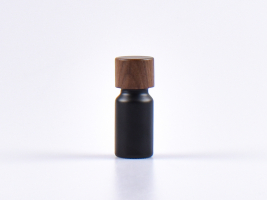 Schwarzglasflasche 10ml, mit Schraubverschluss Walnut