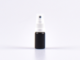 Schwarzglasflasche 10ml, mit Mundspray OV