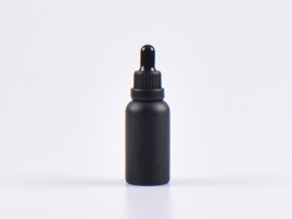Schwarzglasflasche 30ml, mit Pipette OV schwarz