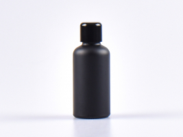 Schwarzglasflasche 50ml, mit Schraubverschluss schwarz