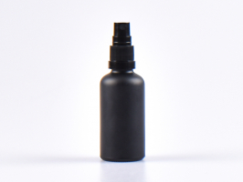 Schwarzglasflasche 50ml, mit Zerstäuber Kunststoff