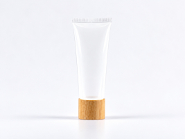 Kosmetiktube 50 ml – Transparent – Bambusdeckel