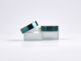 Glasdose säuremattiert, 30ml, mit Deckel grün