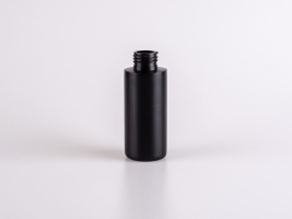 Flasche "Tara" 100ml, HD-PE matt-schwarz, 24/410, ohne Montur