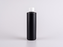 Flasche "Tara" 250ml, matt-schwarz, mit FlipTop/DiscTop weiss
